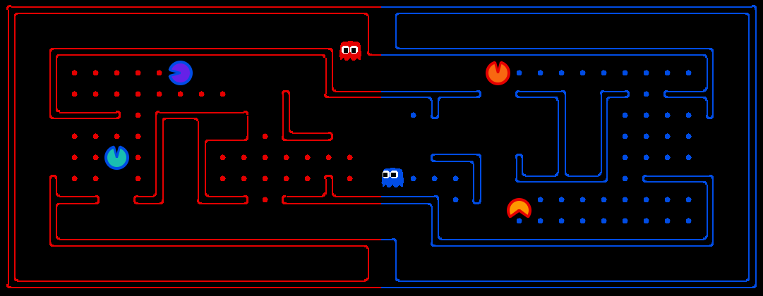 Pac-Man Capture the Flag gameplay